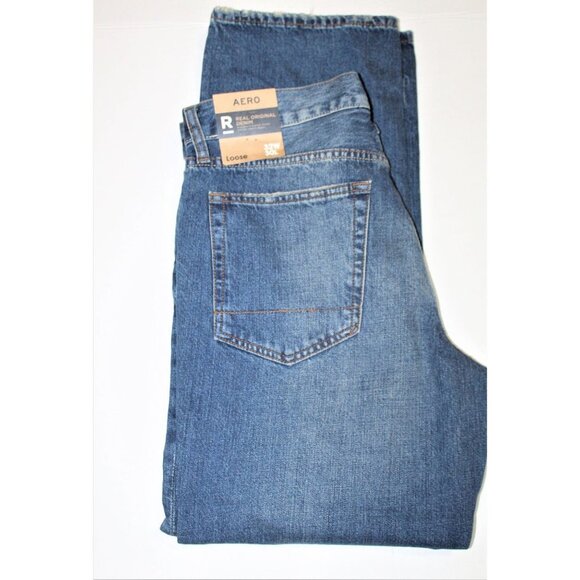 Men's distress Relaxed Blue Jeans 32W 30L - Picture 6 of 10